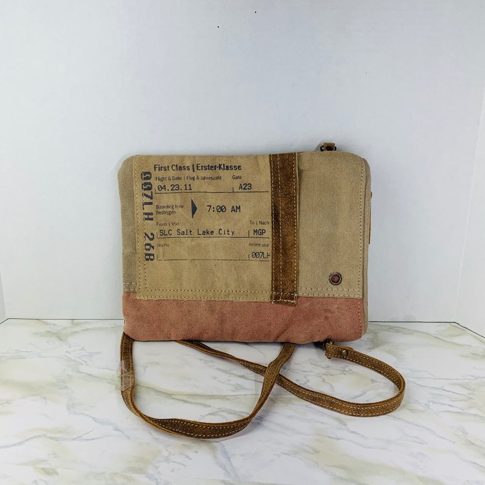 Flight ticket crossbody bag